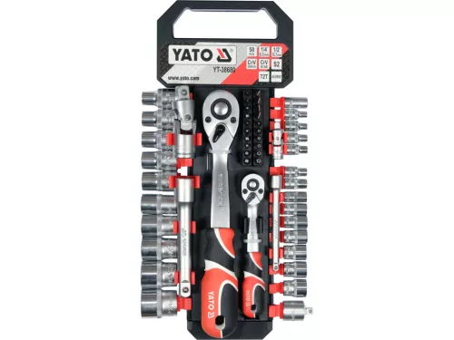YATO Set tubulare 51 piese 1/2", 1/4" CrV (YT-38680)