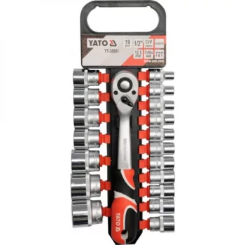   YATO Set chei tubulare 19 piese 1/2": 8–32 mm CrV (YT-38681)