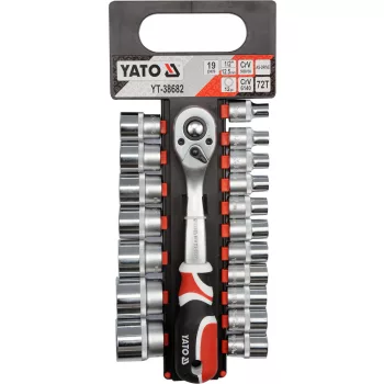 YATO Set chei tubulare 19 piese 1/2" (YT-38682)