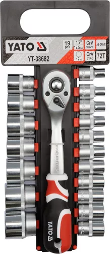 YATO Set chei tubulare 19 piese 1/2" (YT-38682)
