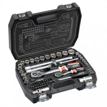   YATO Set tubulare 72 piese 1/2": 10–27 mm, 1/4": 4–13 mm CrV (YT-38782)