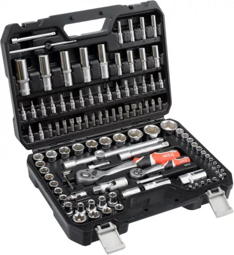 YATO Set chei tubulare 108 piese 1/2" 10–32 mm, 1/4" 4–14 mm CrV (YT-38791)