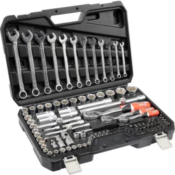   YATO Set chei tubulare 111 piese 1/2" 14–32 mm, 1/4" 3,5–13 mm, 3/8" 9–16 mm CrV (YT-38831)