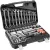 YATO Set chei tubulare 111 piese 1/2" 14–32 mm, 1/4" 3,5–13 mm, 3/8" 9–16 mm CrV (YT-38831)