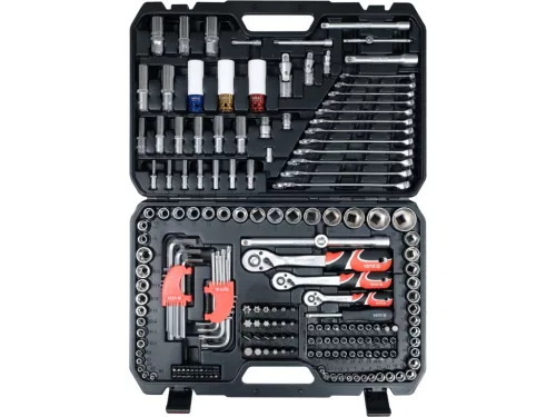YATO Set trusă scule 198 piese 1/4" – 3/8" – 1/2" (YT-38850)