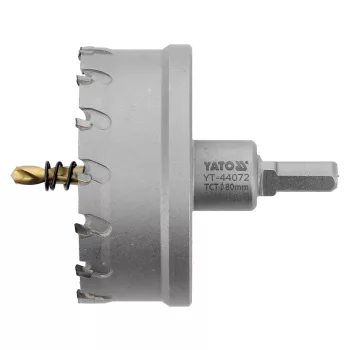 YATO Carotă 80 mm TCT cu prindere bit (YT-44072)