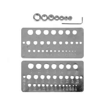   YATO Set șabloane măsurare diametru găuri 10 piese (YT-44095)