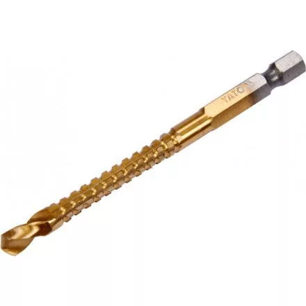 YATO Burghiu frezor metal HSS-TiN cu prindere bit 6,5×89 mm (YT-44824)