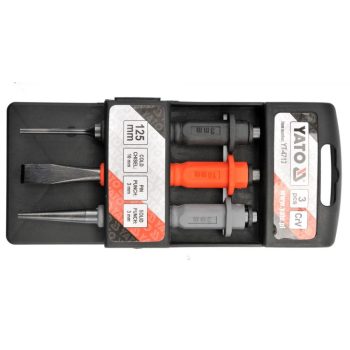 YATO Set 3 dălți plate și poansoane (YT-4713)