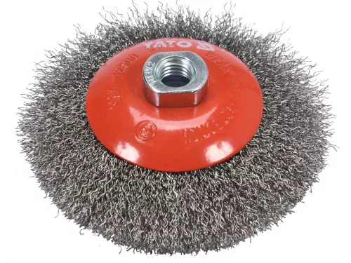 YATO Perie rotativă înclinată M14 125 mm inox (YT-47612)