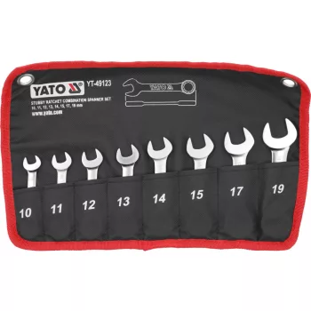   YATO Set chei combinate scurte cu clichet 8 bucăți (YT-49123)