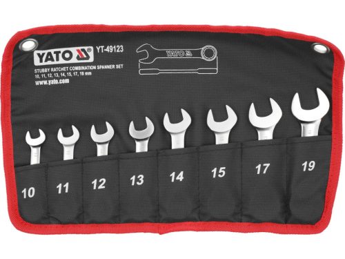 YATO Set chei combinate scurte cu clichet 8 bucăți (YT-49123)