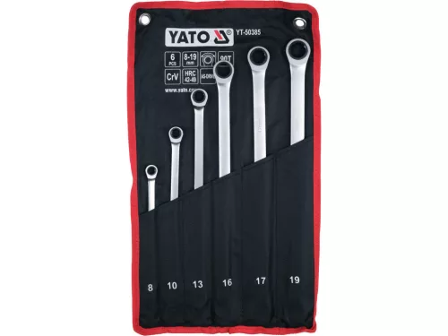 YATO set chei inelare cu clichet extra lungi 8–19 mm, 6 buc. (YT-50385)