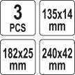 YATO Racletă 3 buc (YT-52863)