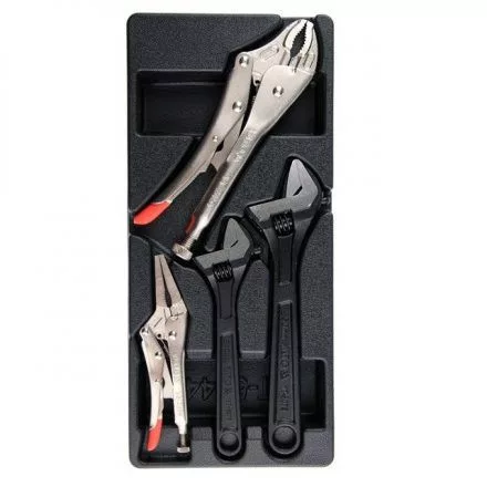 YATO Set chei fixe reglabile și clești 4 piese (insert sertar) (YT-55444)