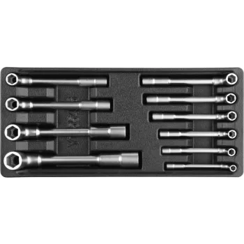   YATO Set chei tubulare 10 piese îndoite 7–19 mm CrV (insert sertar) (YT-55456)