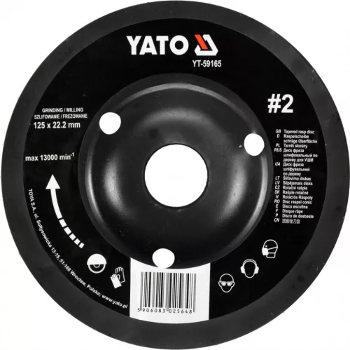 YATO Disc răspăluit conic grosier #2 125 mm (YT-59165)