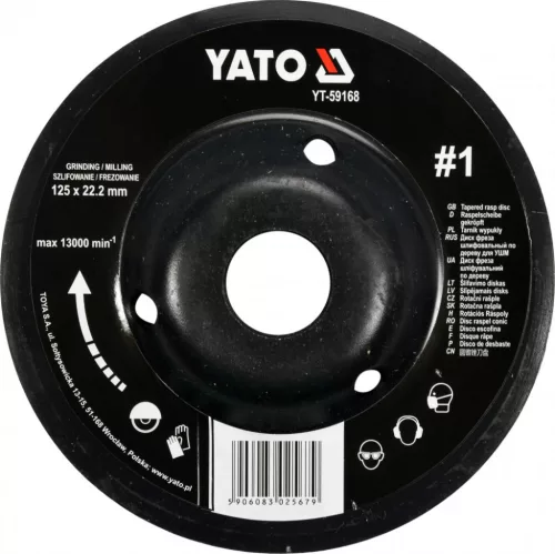 YATO Disc răspăluit conic grosier #1 125 mm (YT-59167)