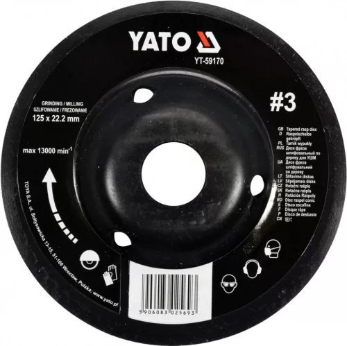YATO Disc răspăluit conic mediu #3 125 mm (YT-59170)