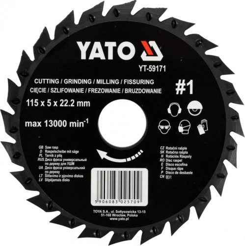 YATO Disc de tăiere tip răspăluit 115 mm (YT-59171)