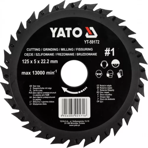 YATO Disc de tăiere tip răspăluit 125 mm (YT-59172)