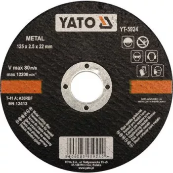YATO Disc tăiere metal 125x2,5x22 mm (YT-5924)
