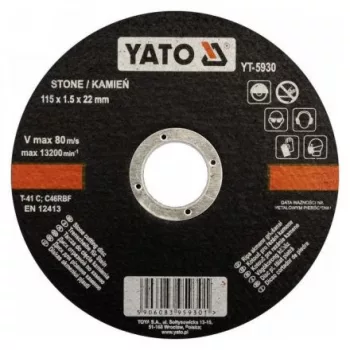 YATO Disc de tăiere pentru piatră 115x1,5x22 (YT-5930)