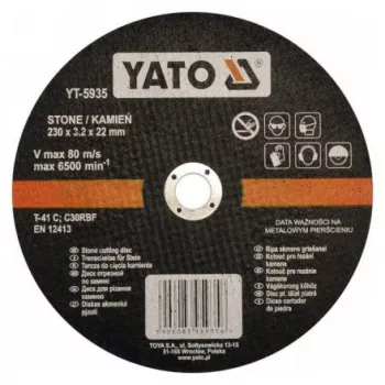 YATO Disc de tăiere pentru piatră 230x3,2x22 (YT-5935)