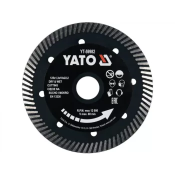 YATO Disc diamantat turbo pentru gresie 125 mm (YT-59982)