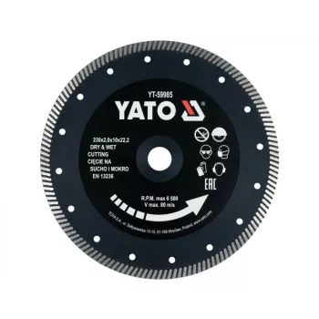 YATO Disc diamantat turbo pentru gresie 230 mm (YT-59985)