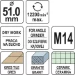 YATO Burghiu diamantat pentru ceramică și granit Ø51 mm (YT-60446)