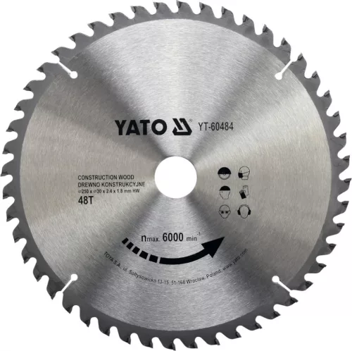 YATO Disc fierăstrău continuu 250/48T/30 mm (YT-60484)