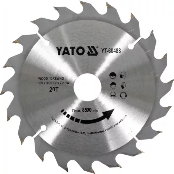 YATO Disc fierăstrău pentru lemn 190/20T/30 mm (YT-60488)