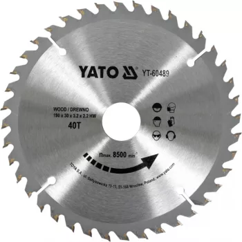 YATO Disc fierăstrău pentru lemn 190/40T/30 mm (YT-60489)