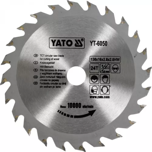 YATO Disc fierăstrău pentru lemn 130/16/24 (YT-6050)