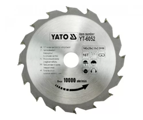YATO Disc fierăstrău pentru lemn 140/20/16 (YT-6052)