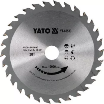 YATO Disc fierăstrău pentru lemn 150/20/30 (YT-60533)