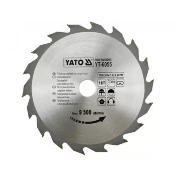 YATO Disc fierăstrău pentru lemn 160/20/18 (YT-6055)