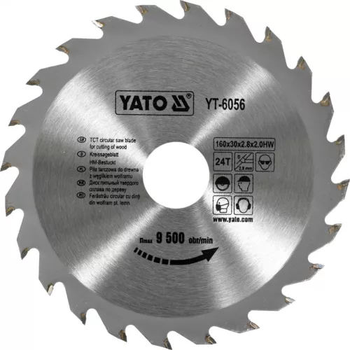 YATO Disc fierăstrău pentru lemn 160/30/24 (YT-6056)