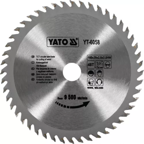 YATO Disc fierăstrău pentru lemn 160/20/48 (YT-6058)