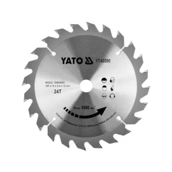 YATO Disc fierăstrău pentru lemn 165/24/16 mm (YT-60590)