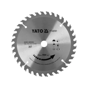 YATO Disc fierăstrău pentru lemn 165×16 mm 36T (YT-60591)