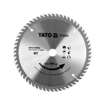YATO Disc fierăstrău pentru lemn 165×16 mm 60T (YT-60592)