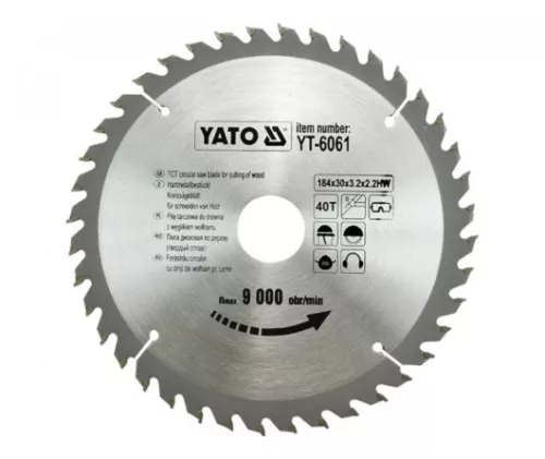 YATO Disc fierăstrău pentru lemn 184/30/40 (YT-6061)