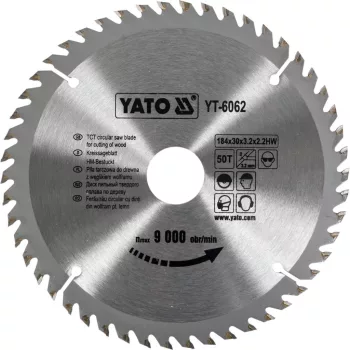 YATO Disc fierăstrău pentru lemn 184/30/50 (YT-6062)