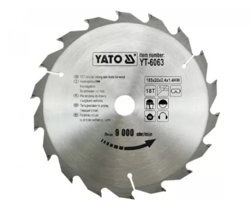 YATO Disc fierăstrău pentru lemn 185/20/18 (YT-6063)