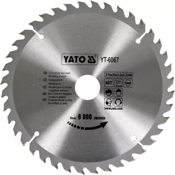 YATO Disc fierăstrău pentru lemn 210/30/40 (YT-6067)