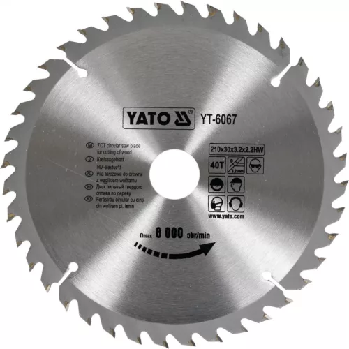 YATO Disc fierăstrău pentru lemn 210/30/40 (YT-6067)