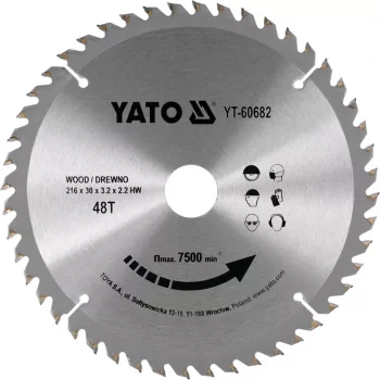 YATO Disc fierăstrău pentru lemn 216/48/30 (YT-60682)