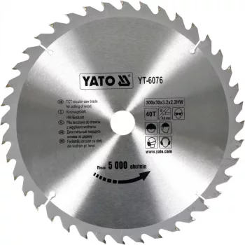 YATO Disc de ferăstrău pentru lemn 300/30/40 (YT-6076)